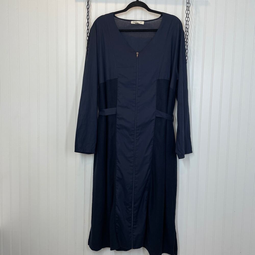 Pure by Ulla Popken Women’s Long Sleeve Zipped Long Line Cotton Cardigan 18/20